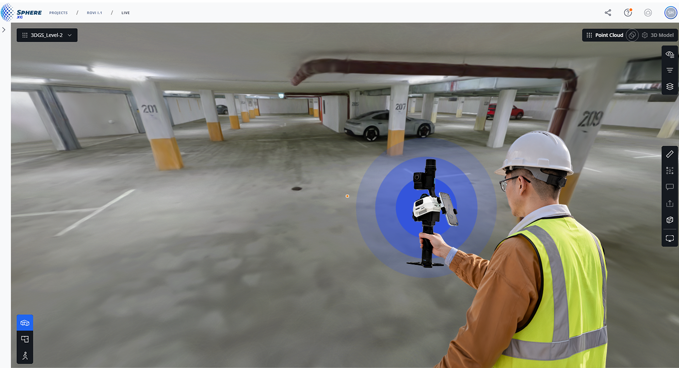 FARO Rovi scanning a site